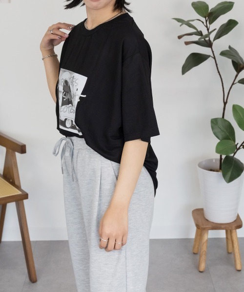 RCD(アールシーディー)の「接触冷感 箔×ヴィンテージカーフォトプリント カノコ Tシャツ(Tシャツ/カットソー・レディース・ホワイト×ゴールド/ブラック×シルバー・M)」の15枚目の写真