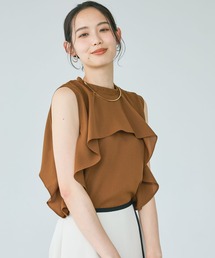 Andemiu | フリルケープブラウスノースリーブ/1043841(シャツ/ブラウス)