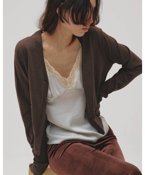 TODAYFUL（トゥデイフル）の「Satin Lace Camisole 12610431（キャミソール・レディース・ブラック/グリーン/オフホワイト・FREE）」の10枚目の写真