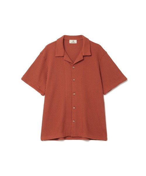SEAGREEN(シーグリーン)の「SEAGREEN(シーグリーン) BIG WAFFLE SHIRTS(シャツ/ブラウス・メンズ・ブルー/ロイヤルブルー/ブラック/ブラウン/グリーン/クリーム・4/3/2)」の3枚目の写真