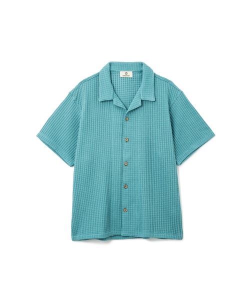 SEAGREEN(シーグリーン)の「SEAGREEN(シーグリーン) BIG WAFFLE SHIRTS(シャツ/ブラウス・メンズ・ブルー/ロイヤルブルー/ブラック/ブラウン/グリーン/クリーム・4/3/2)」の1枚目の写真