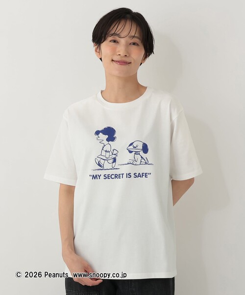 Afternoon Tea(アフタヌーンティー)の「プリントTシャツ MY SECRET/PEANUTS(Tシャツ/カットソー・レディース・オフホワイト・MEDIUM)」の1枚目の写真