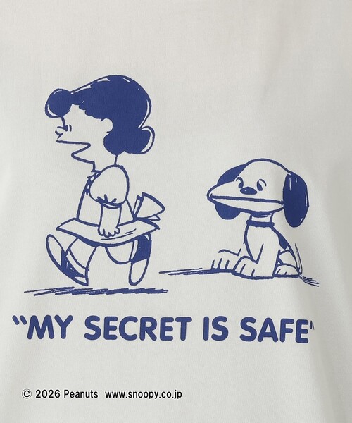 Afternoon Tea(アフタヌーンティー)の「プリントTシャツ MY SECRET/PEANUTS(Tシャツ/カットソー・レディース・オフホワイト・MEDIUM)」の6枚目の写真