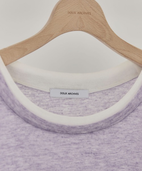 Doux archives（ドゥアルシーヴ）の「レイヤード風ロンTee（Tシャツ/カットソー・レディース・パープル/レッド/チャコールグレー・FREE）」の15枚目の写真