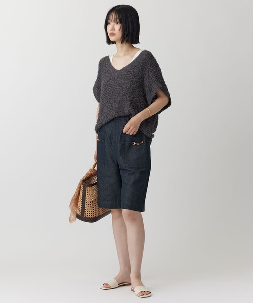 BABYLONE(バビロン)の「ビット付きハーフデニム(その他パンツ・レディース・ダークネイビー・36inch/38inch)」の6枚目の写真