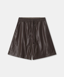 THEENDQUESTION（ジエンドクエスチョン）の「Reversible leather half pants / BROWN（その他パンツ）」