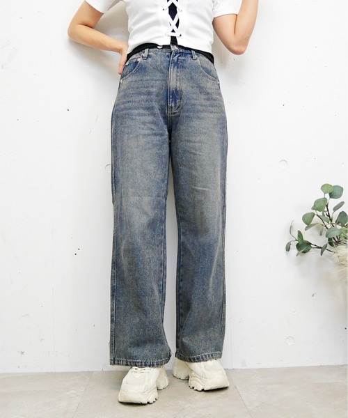 FUN(ファン)の「カスタムサイズパンツ(デニムパンツ・レディース・ブルー/ブルー系・L/M/S)」の2枚目の写真