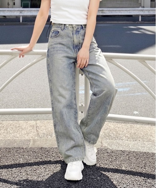 FUN(ファン)の「カスタムサイズパンツ(デニムパンツ・レディース・ブルー/ブルー系・L/M/S)」の3枚目の写真