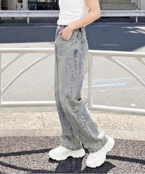 FUN(ファン)の「カスタムサイズパンツ(デニムパンツ・レディース・ブルー/ブルー系・L/M/S)」の4枚目の写真