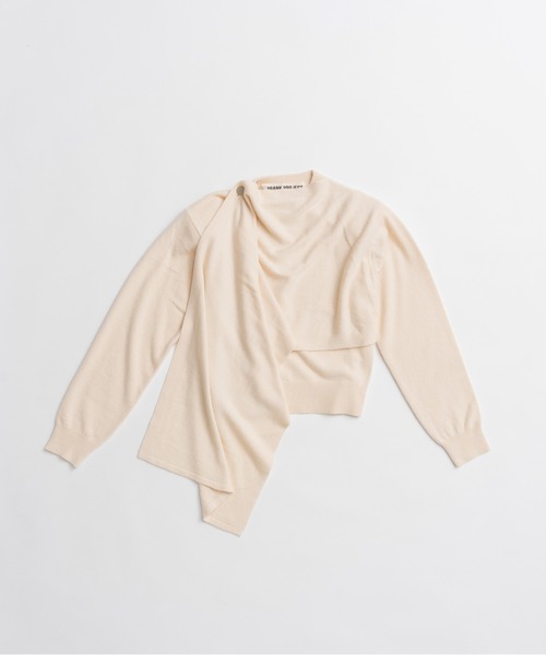 PRANK PROJECT(プランクプロジェクト)の「【2026Autumn Pre-Order】スカーフニット / Scarf Knit(ニット/セーター・レディース・アイボリー/グレー/ブラック・FREE)」の5枚目の写真