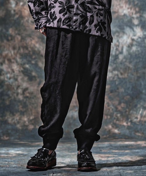 Jih Nunc(ジーヌンク)の「mp15259-コットンリネンジャガードリブパンツ(JIH-R1222)(その他パンツ・メンズ・ブラック/キナリ・L/M/S)」の18枚目の写真