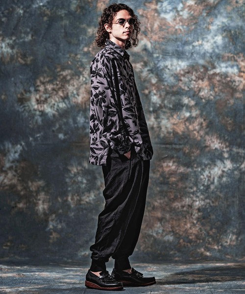 Jih Nunc(ジーヌンク)の「mp15259-コットンリネンジャガードリブパンツ(JIH-R1222)(その他パンツ・メンズ・ブラック/キナリ・L/M/S)」の22枚目の写真