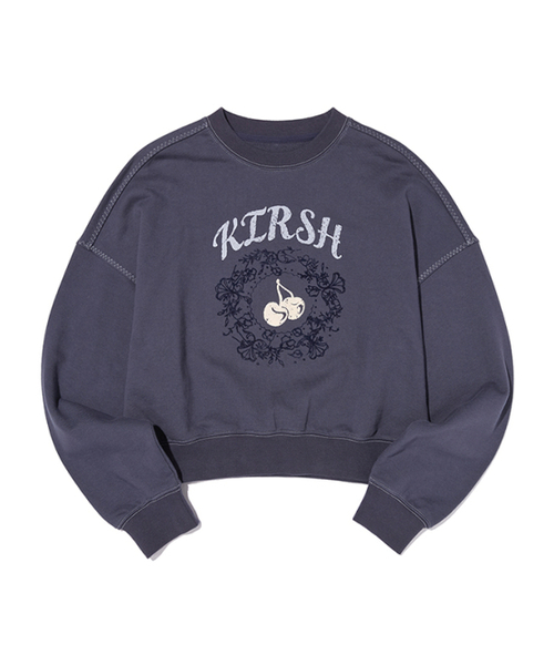 KIRSH（キルシー）の「ヴィンテージグラフィッククロップスウェットシャツ[ネイビー]（スウェット・レディース・その他・1）」の2枚目の写真