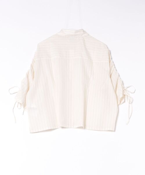 coca(coca)(コカ)の「シアー袖シャーリングシャツ(シャツ/ブラウス・レディース・ホワイト/ブラウン・L/M/S)」の3枚目の写真