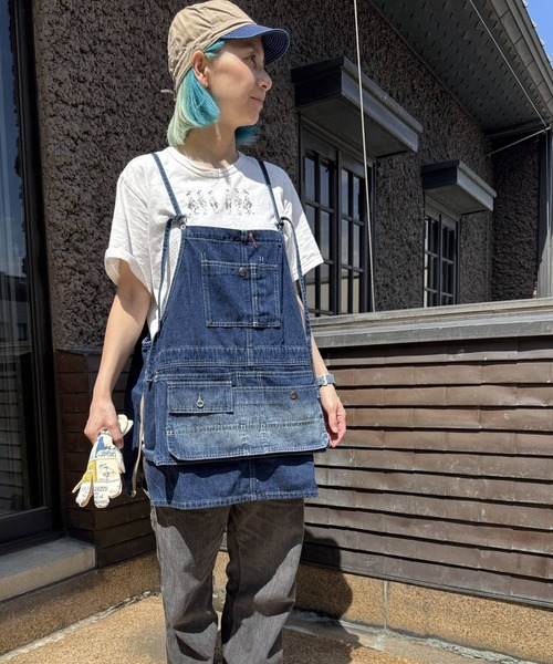 OLD BETTY'S（オールドベティーズ）の「オールドベティーズ【OLD BETTY’S】Denim Apron Vest（ベスト・レディース・インディゴブルー・FREE）」の2枚目の写真