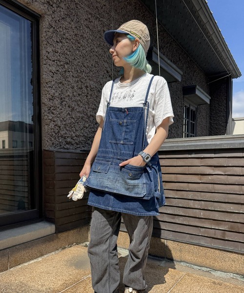 OLD BETTY'S（オールドベティーズ）の「オールドベティーズ【OLD BETTY’S】Denim Apron Vest（ベスト・レディース・インディゴブルー・FREE）」の3枚目の写真