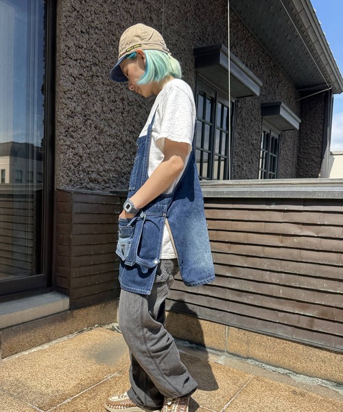 OLD BETTY'S（オールドベティーズ）の「オールドベティーズ【OLD BETTY’S】Denim Apron Vest（ベスト・レディース・インディゴブルー・FREE）」の4枚目の写真