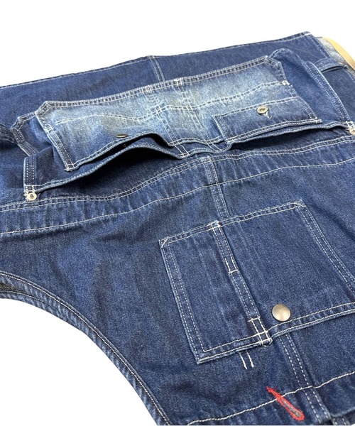 OLD BETTY'S（オールドベティーズ）の「オールドベティーズ【OLD BETTY’S】Denim Apron Vest（ベスト・レディース・インディゴブルー・FREE）」の13枚目の写真