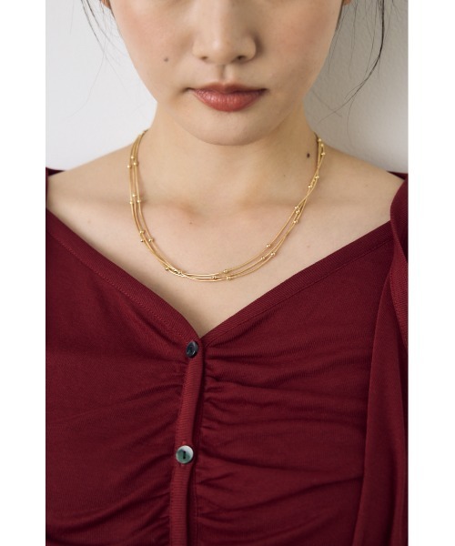 AZUL by moussy(アズールバイマウジー)の「ドットチェーン3連ネックレス(ネックレス・レディース・シルバー/ゴールド・FREE)」の8枚目の写真