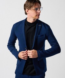 wjk | mj11797-function knit jacket(jacquard check) ニットジャケット(207 mw08j)(テーラードジャケット)