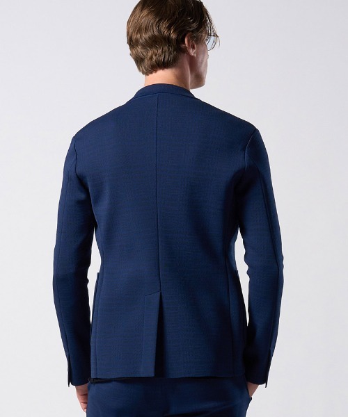wjk（ダヴルジェイケイ）の「mj11797-function knit jacket(jacquard check) ニットジャケット(207 mw08j)（テーラードジャケット・メンズ・ブラック系その他/ネイビー系・L/M/S/XL）」の6枚目の写真