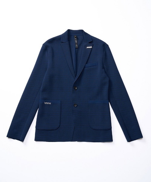 wjk（ダヴルジェイケイ）の「mj11797-function knit jacket(jacquard check) ニットジャケット(207 mw08j)（テーラードジャケット・メンズ・ブラック系その他/ネイビー系・L/M/S/XL）」の15枚目の写真