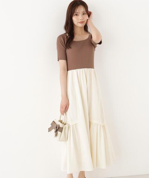 PROPORTION BODY DRESSING(プロポーションボディドレッシング)の「<E>タックスカートドッキングワンピース / 1216240905(ワンピース・レディース・ホワイト系その他/ブラウン・MEDIUM/P/S)」の19枚目の写真