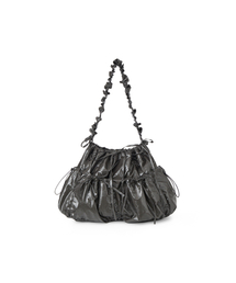 DEINET COATING SHIRRING BAG IN CHARCOAL