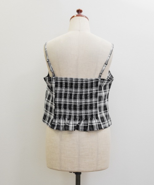 CLETTE(クレット)の「チェックビスチェ&タックスカートセット(ワンピース・レディース・ネイビー/ブラック・LL/4L/3L)」の21枚目の写真