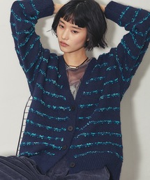 ANOTHER S（アナザーエス）の「ウールタッチオーバーサイズVネックニットカーディガン（Tシャツ/カットソー）」