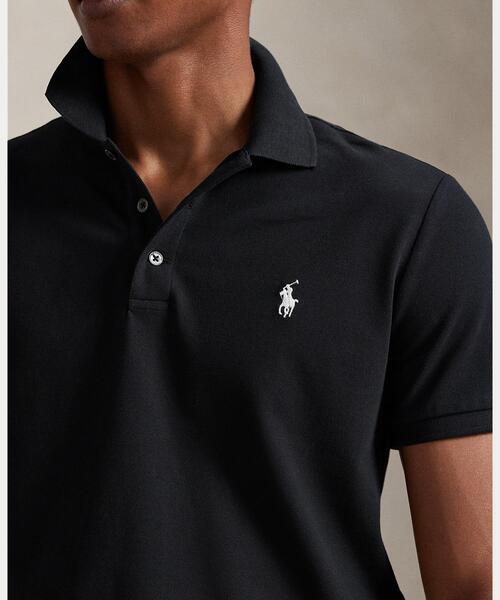 POLO RALPH LAUREN(ポロ ラルフ ローレン)の「カスタム スリム フィット ストレッチ メッシュ ポロシャツ(ポロシャツ・メンズ・ブラック系1・XXL/XL/S/M/L)」の5枚目の写真