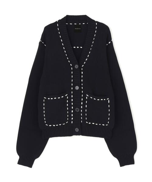 FR(13)NDS(フレンズ)の「FR(13)NDS/フレンズ/STITCH KNIT CARDIGAN(カーディガン/ボレロ・レディース・ブラック/ホワイト系2/ブラウン/グレー・F)」の5枚目の写真