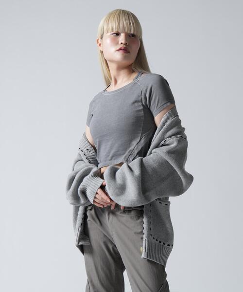 FR(13)NDS(フレンズ)の「FR(13)NDS/フレンズ/STITCH KNIT CARDIGAN(カーディガン/ボレロ・レディース・ブラック/ホワイト系2/ブラウン/グレー・F)」の13枚目の写真