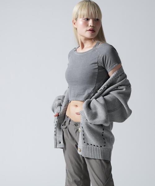 FR(13)NDS(フレンズ)の「FR(13)NDS/フレンズ/STITCH KNIT CARDIGAN(カーディガン/ボレロ・レディース・ブラック/ホワイト系2/ブラウン/グレー・F)」の14枚目の写真