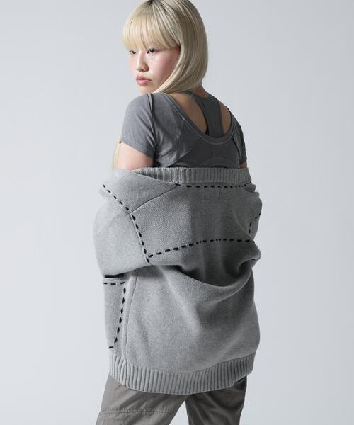 FR(13)NDS(フレンズ)の「FR(13)NDS/フレンズ/STITCH KNIT CARDIGAN(カーディガン/ボレロ・レディース・ブラック/ホワイト系2/ブラウン/グレー・F)」の16枚目の写真