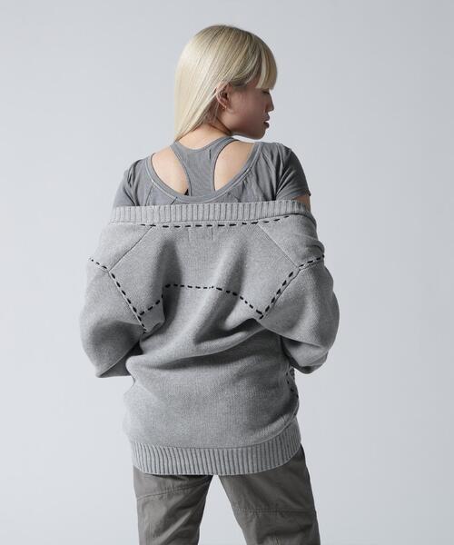 FR(13)NDS(フレンズ)の「FR(13)NDS/フレンズ/STITCH KNIT CARDIGAN(カーディガン/ボレロ・レディース・ブラック/ホワイト系2/ブラウン/グレー・F)」の17枚目の写真