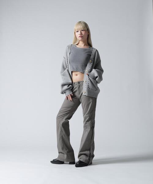 FR(13)NDS(フレンズ)の「FR(13)NDS/フレンズ/STITCH KNIT CARDIGAN(カーディガン/ボレロ・レディース・ブラック/ホワイト系2/ブラウン/グレー・F)」の18枚目の写真