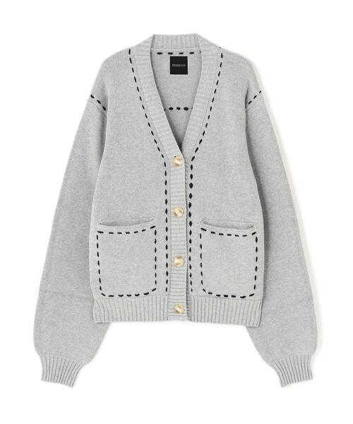 FR(13)NDS(フレンズ)の「FR(13)NDS/フレンズ/STITCH KNIT CARDIGAN(カーディガン/ボレロ・レディース・ブラック/ホワイト系2/ブラウン/グレー・F)」の22枚目の写真
