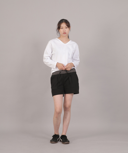 SAINTCREW(セントクルー)の「ミニマルコアポイントバンドショートパンツ CBW-386 グレー/ブラック(その他パンツ・レディース・その他・フリー)」の5枚目の写真