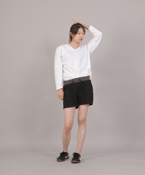 SAINTCREW(セントクルー)の「ミニマルコアポイントバンドショートパンツ CBW-386 グレー/ブラック(その他パンツ・レディース・その他・フリー)」の6枚目の写真