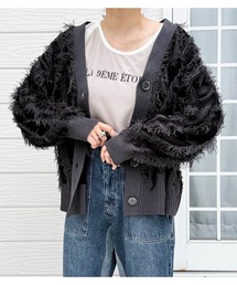 リネンライクフリンジカーデ 秋冬 軽アウター