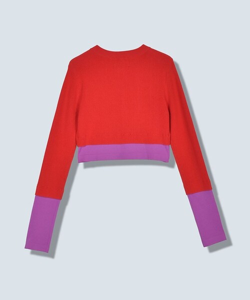 OMMO(オーエムエムオー)の「【OMMO(オーエムエムオー)】BLOCKING SHORT KT CD/ブロッキングショートニットカーディガン(カーディガン/ボレロ・レディース・ブラック・38/36)」の6枚目の写真