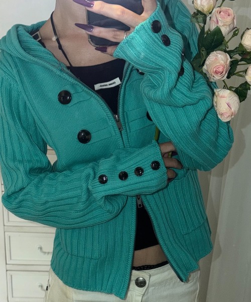 FTW(エフティダブリュー)の「NAPOLEON KNIT HOODIE(パーカー・レディース・ミント/ブラック/グレー/パープル・SMALL/MEDIUM)」の1枚目の写真