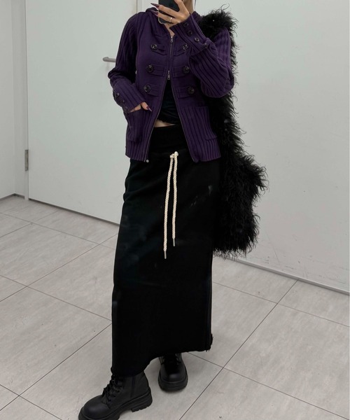 FTW(エフティダブリュー)の「NAPOLEON KNIT HOODIE(パーカー・レディース・ミント/ブラック/グレー/パープル・SMALL/MEDIUM)」の14枚目の写真