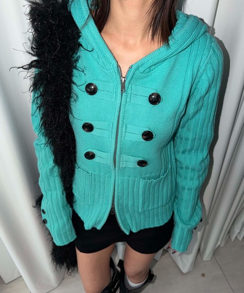 FTW(エフティダブリュー)の「NAPOLEON KNIT HOODIE(パーカー・レディース・ミント/ブラック/グレー/パープル・SMALL/MEDIUM)」の12枚目の写真