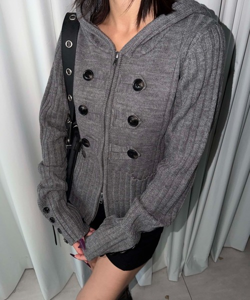 FTW(エフティダブリュー)の「NAPOLEON KNIT HOODIE(パーカー・レディース・ミント/ブラック/グレー/パープル・SMALL/MEDIUM)」の10枚目の写真