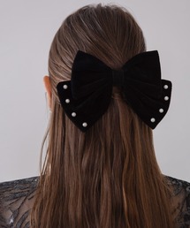 パール リボン」に該当するバレッタ/ヘアクリップファッション通販