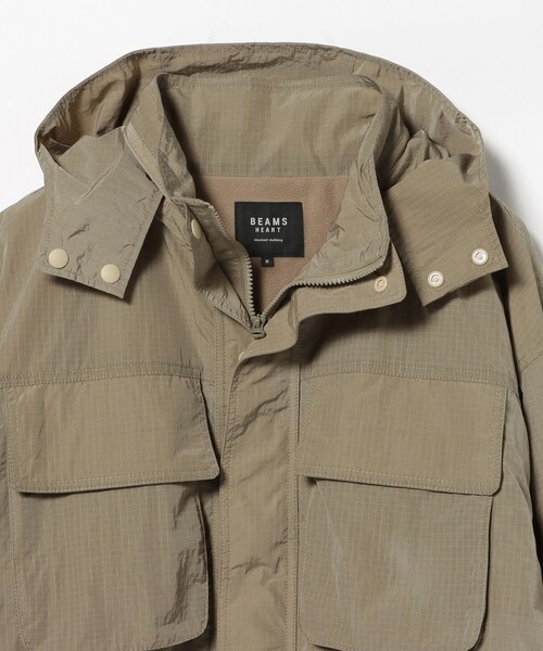 BEAMS HEART（ビームスハート）の「フィッシング ワイドショート ブルゾン（ライダースジャケット・メンズ・カーキ/ブラック・LARGE/MEDIUM/SMALL）」の8枚目の写真