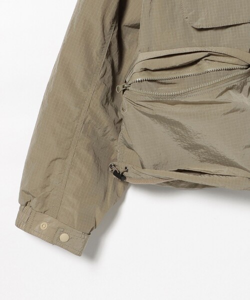 BEAMS HEART（ビームスハート）の「フィッシング ワイドショート ブルゾン（ライダースジャケット・メンズ・カーキ/ブラック・LARGE/MEDIUM/SMALL）」の9枚目の写真