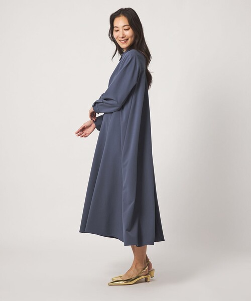 A DAY IN THE LIFE UNITED ARROWS(アデイインザライフユナイテッドアローズ)の「ツイル Aライン シャツワンピース ‐ウォッシャブル‐<A DAY IN THE LIFE>(ワンピース・レディース・ダークグレー/ロイヤルブルー/ダークブラウン・FREE)」の5枚目の写真